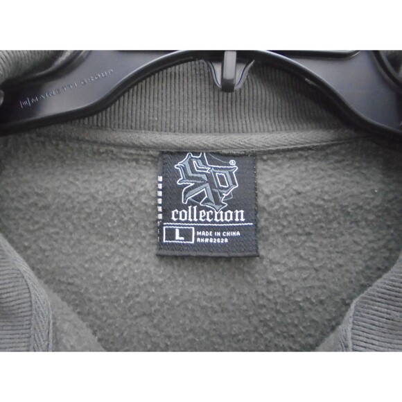 South Pole Y2K Utility Sweat Jacket Men's Size L Gray Multi Pocket Street Wear - Picture 3 of 8